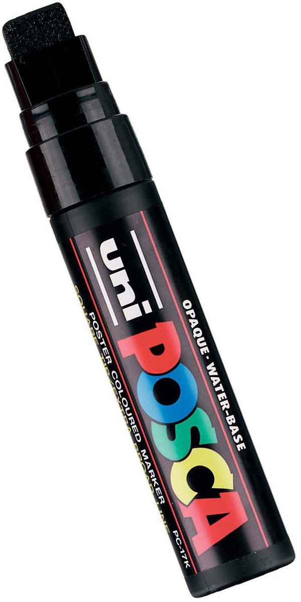 UNI-POSCA Posca Marker, AFM PC-17K, spessore della linea 15 mm, extra largo, nero, 1 pezzo