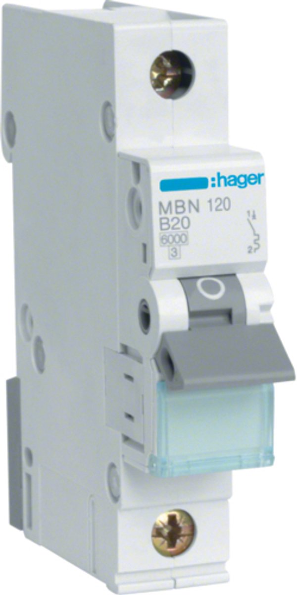 Interruttore automatico Hager mbn120 1 polo 20 a