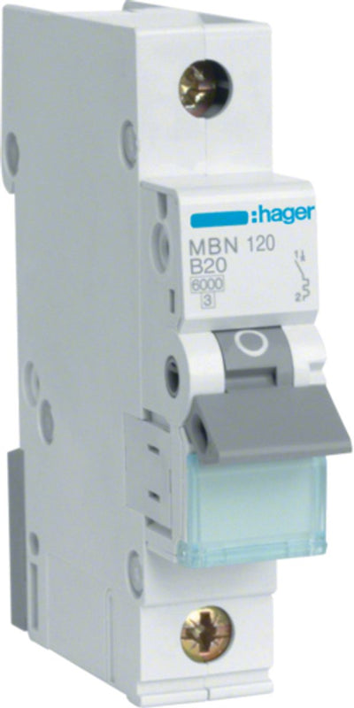Interruttore automatico Hager mbn120 1 polo 20 a