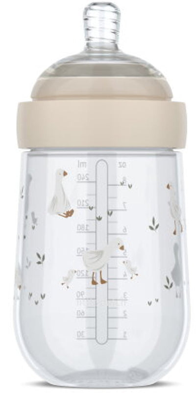 Biberon Mepal mio little dutch - 240 ml - anti-colica - il design a spirale previene l'intasamento - silicone di grado medico - piccola oca