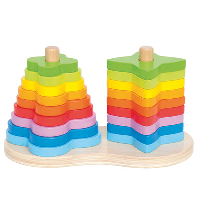 Hape apilando la torre Regenboog