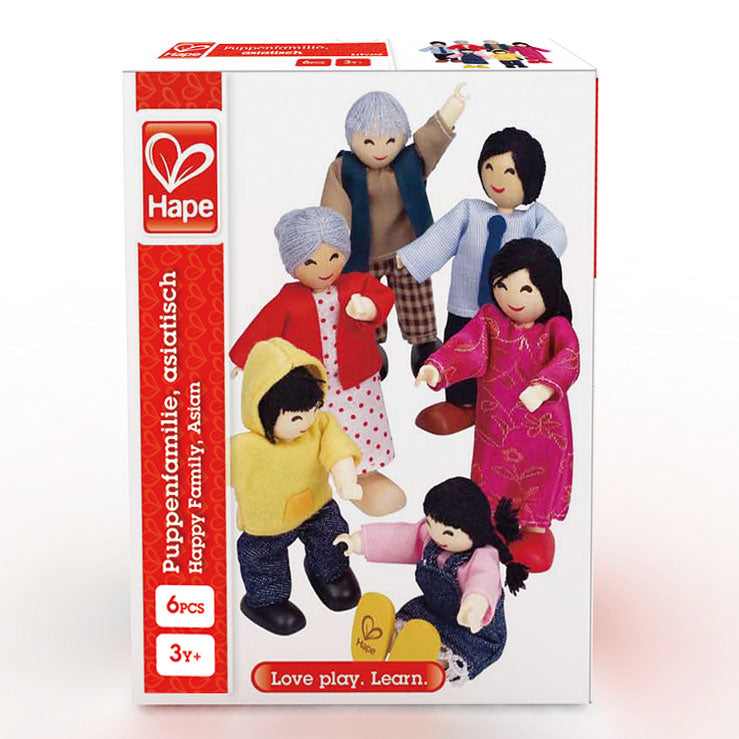 Hape dollhouse Asian family