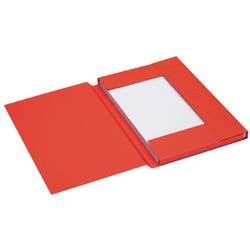 Cartella antipolvere djois a6010-252 255g m2 folio rosso 3 lembi riciclati
