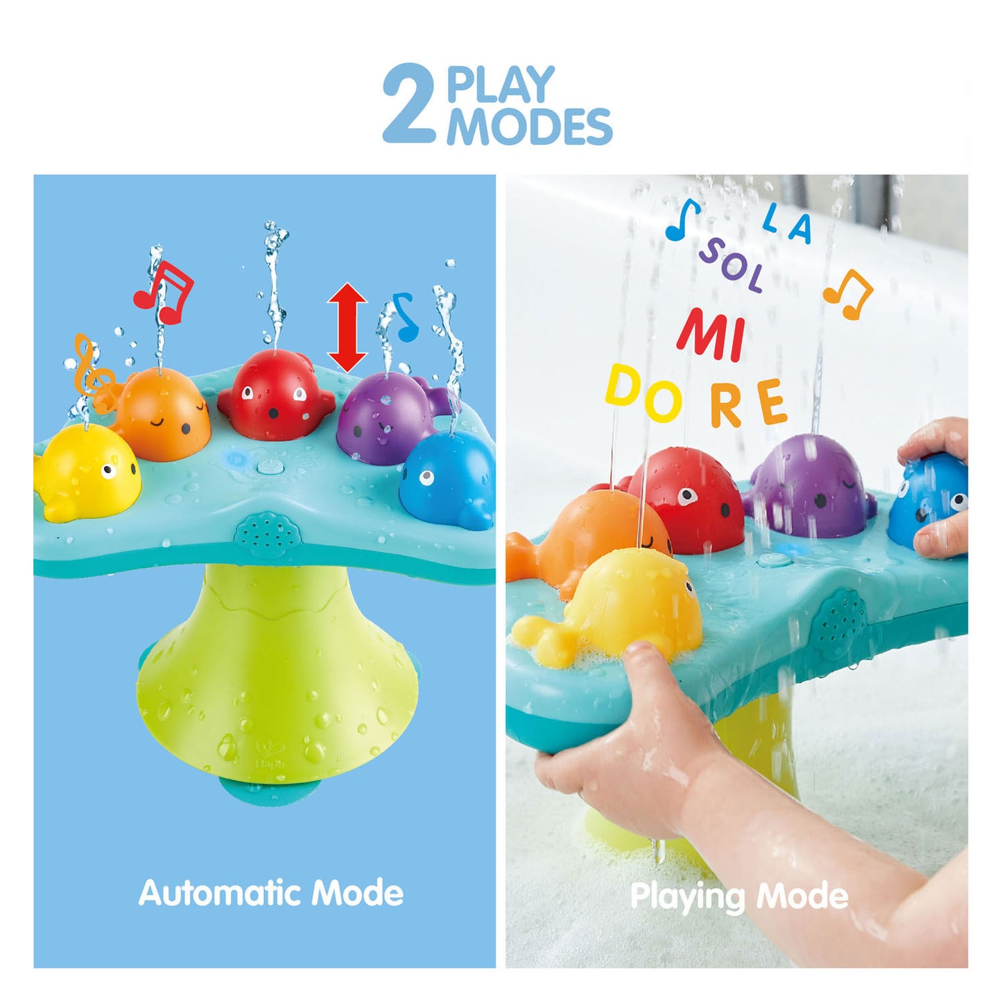 Fontana musicale per balene giocattolo da bagno Hape