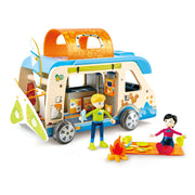 Hape houten avonturenbus poppenhuis - afbeelding 1