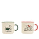 Decoris Taza navideña perro salchicha porcelana 260ml 11,3x8,9x 8cm 2 surtidos