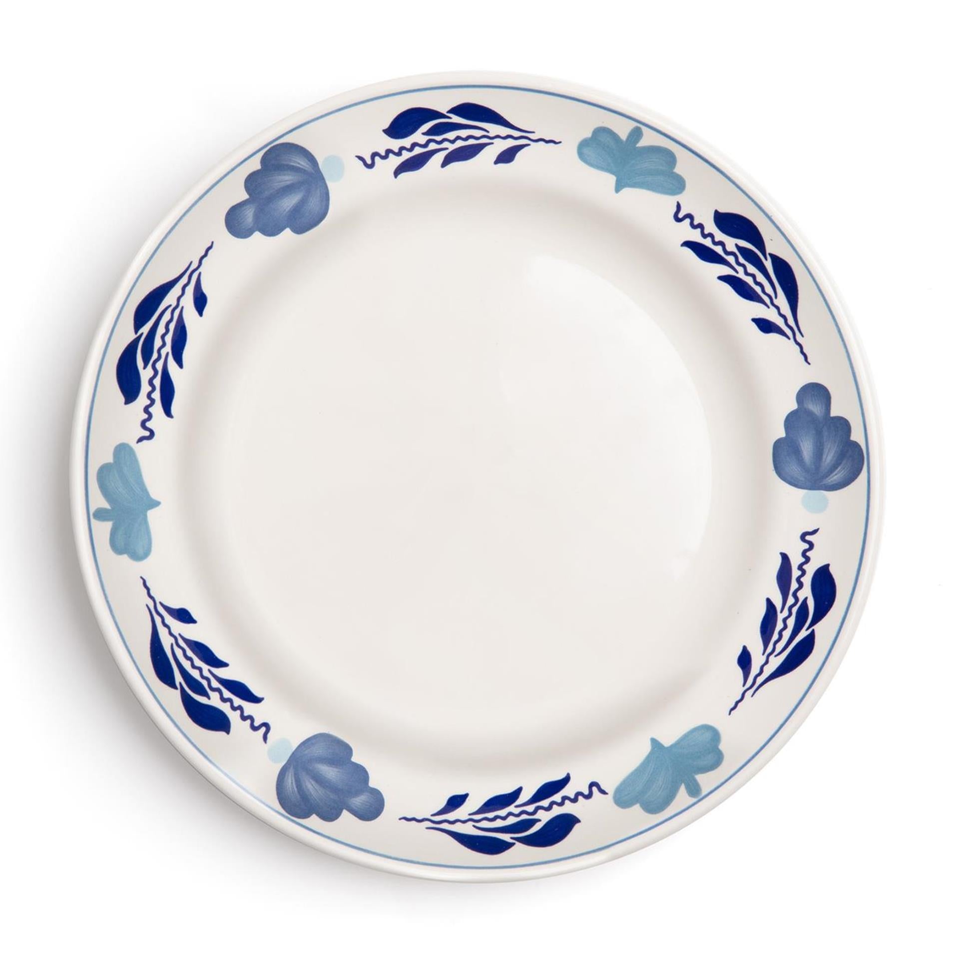 Boerenbont boerenblauw plat bord ã˜25,5cm decor doos a 6 stuks
