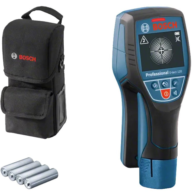 Escáner de pared Bosch azul d-tect 120 | 4 pilas AA | en bolsa - 0601081303