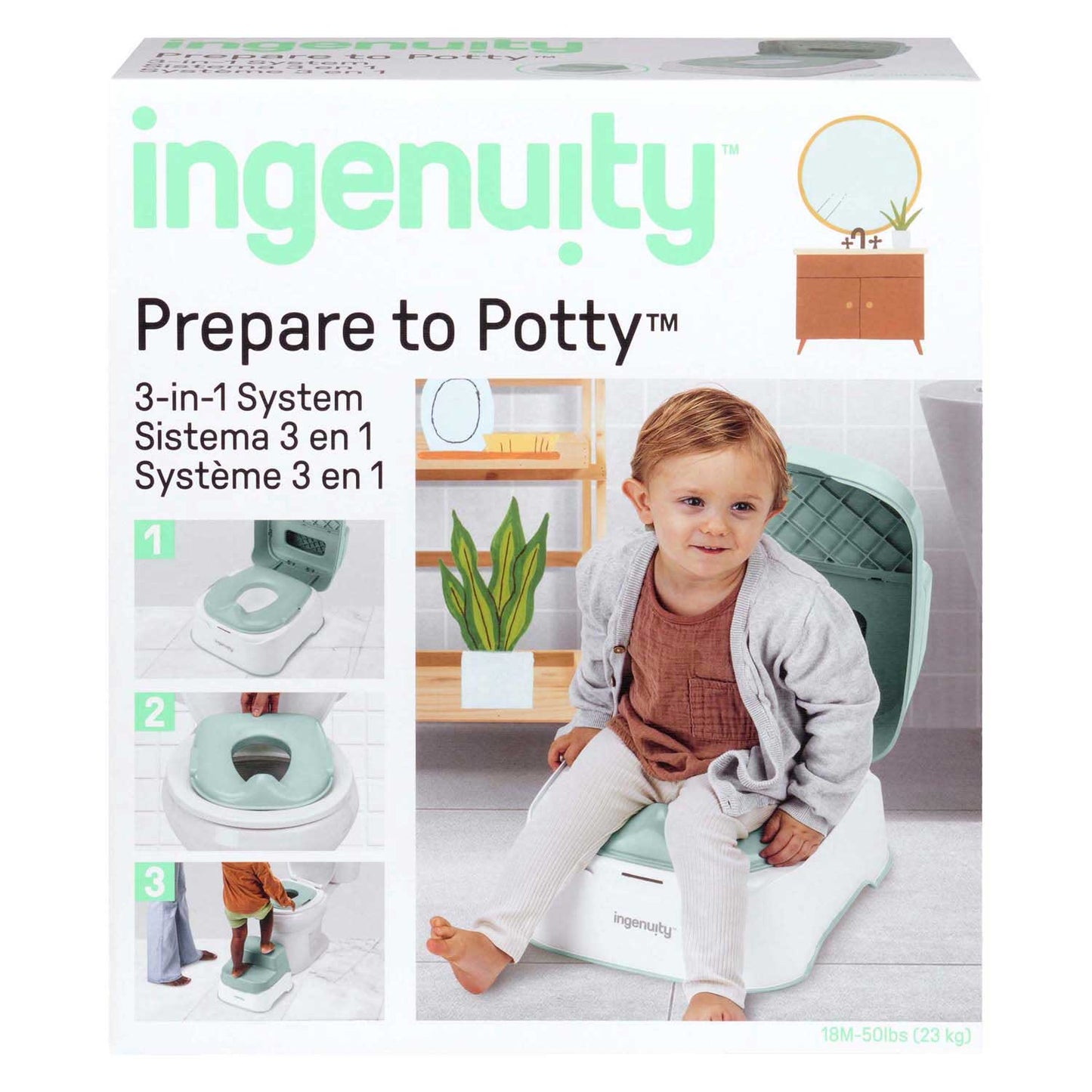 Sistema 3 in 1 per l'addestramento al WC Abi