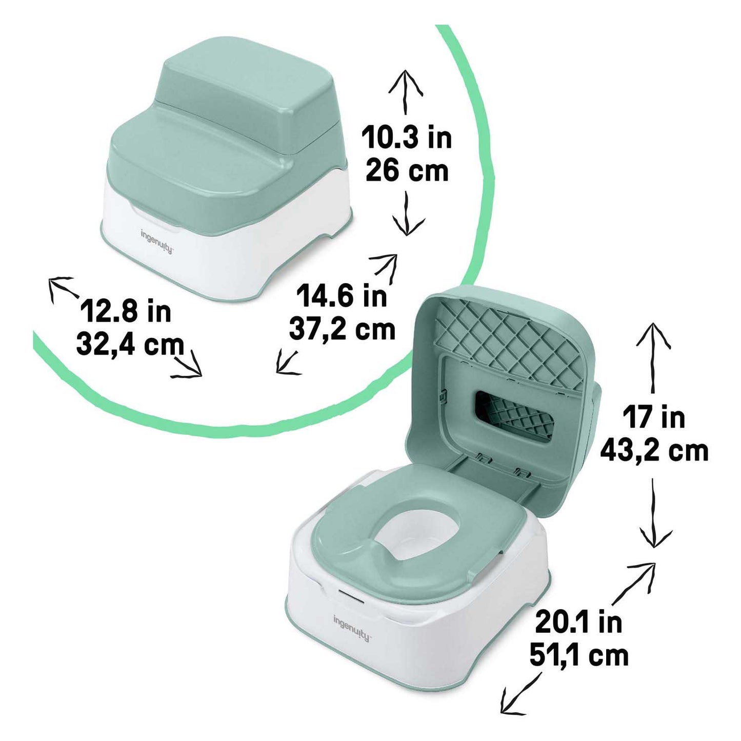 Sistema 3 in 1 per l'addestramento al WC Abi