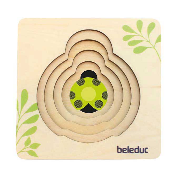 Beleduc rompecabezas de capas de madera mariquita