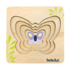 Farfalla puzzle a strati di legno Beleduc
