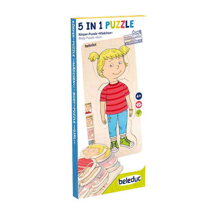 Beleduc puzzle a strati in legno ragazza - 5 strati