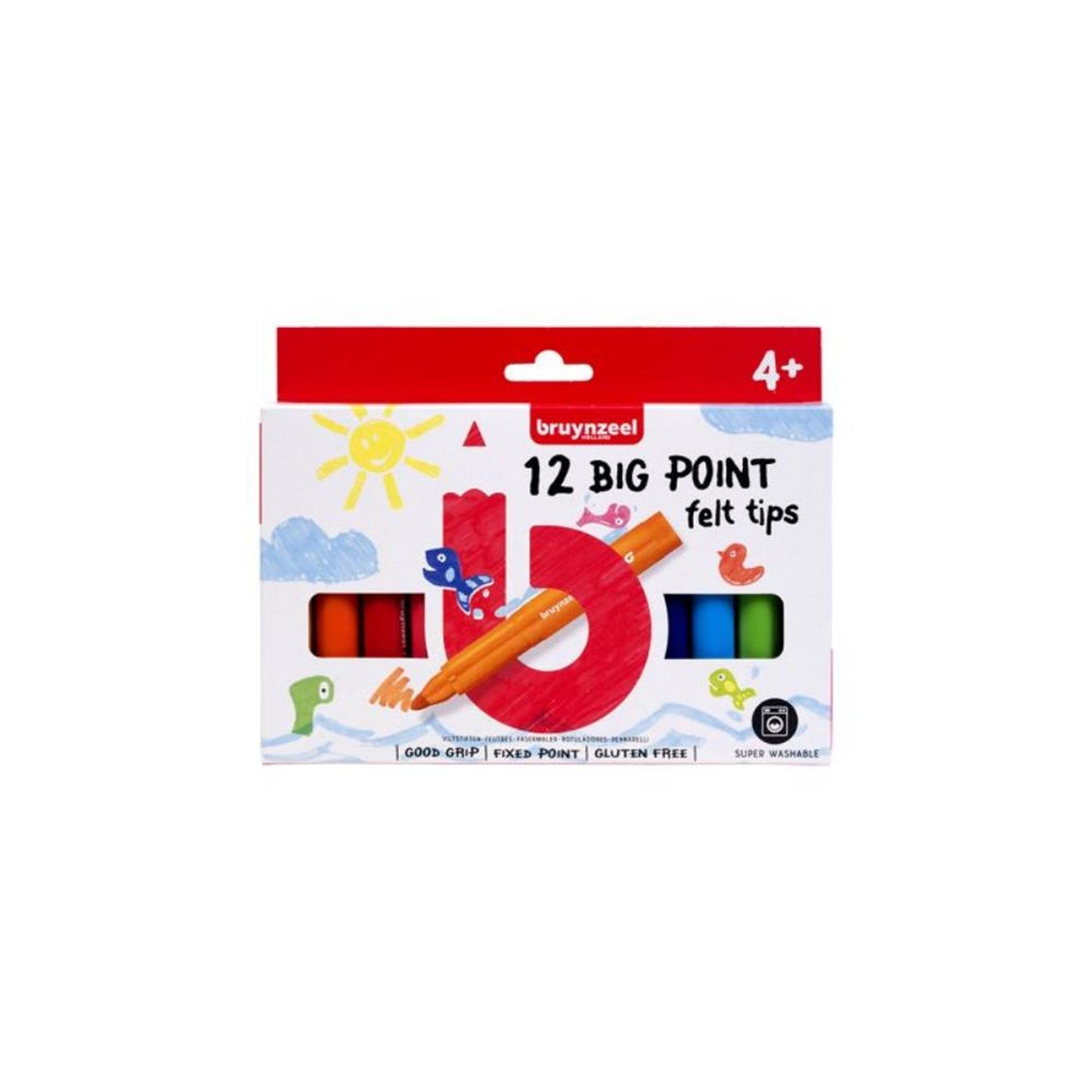 Bruynzeel Kids Big Point Felt -Tip Penne Set 12