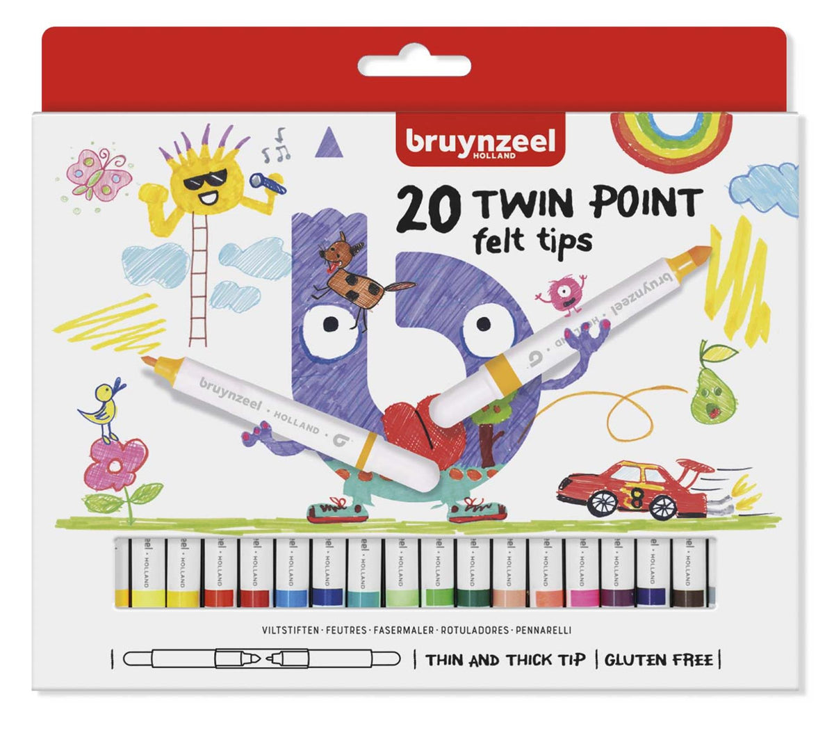 Bruynzeel stiften - twin point - dun dikke punt - 20st.
