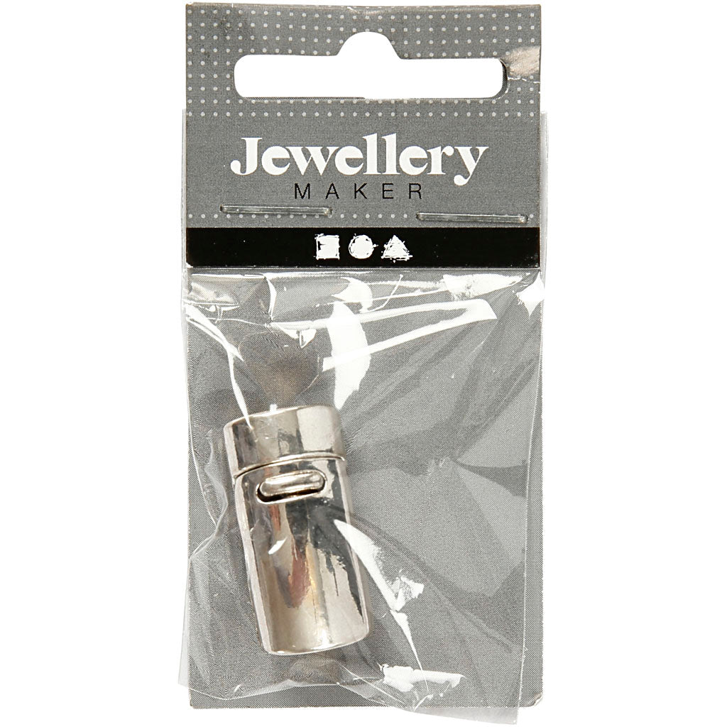 Chiusura magnetica Creativ Company, d 26 mm, dimensione del foro 10 mm, argento antico, 1 pezzo