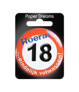 Paperdreams button klein - 18 jaar verkeersbord - afbeelding 2