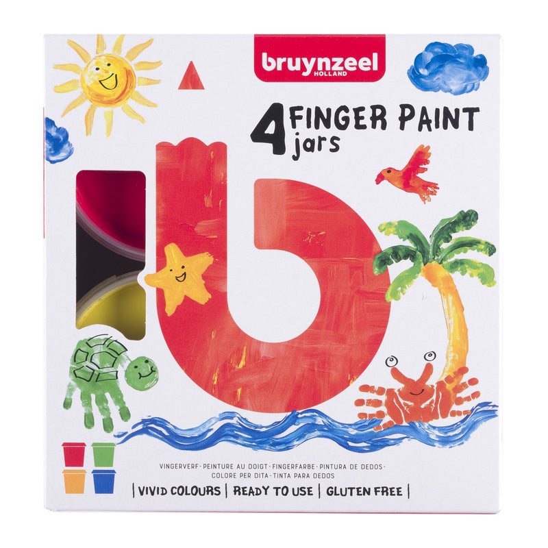 Bruynzeel • set per pittura con le dita a base d'acqua | 4x85 ml