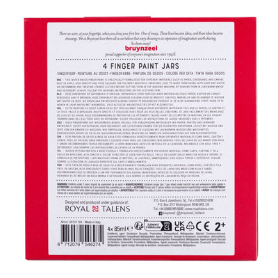 Bruynzeel • set per pittura con le dita a base d'acqua | 4x85 ml
