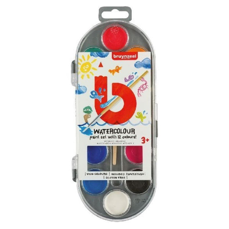Bruynzeel Kids Watercolor, 12 colori