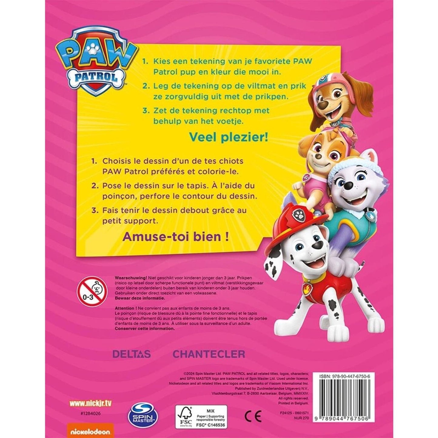 Deltas Paw Patrol Pinture Block Pink