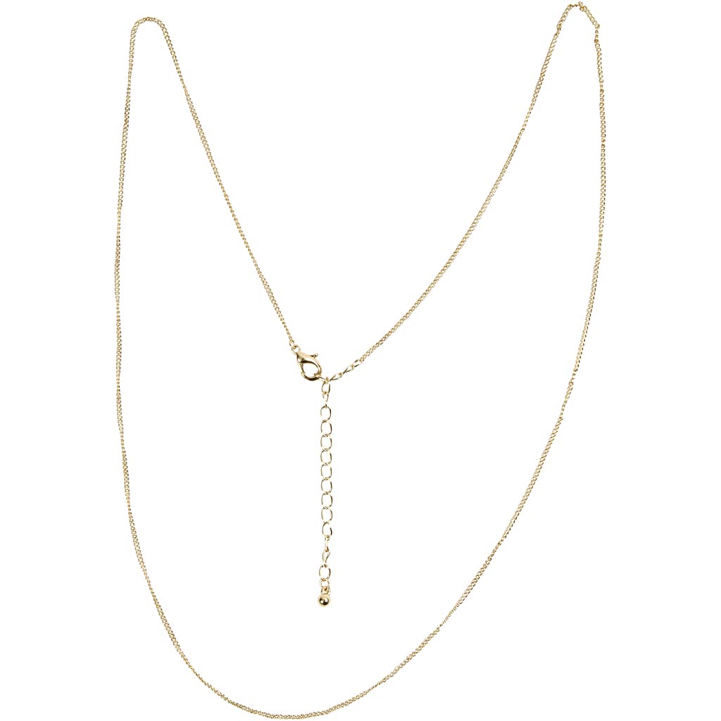 Collana Creative Company, l: 80 cm, d 1 mm, placcata oro, 1 pezzo