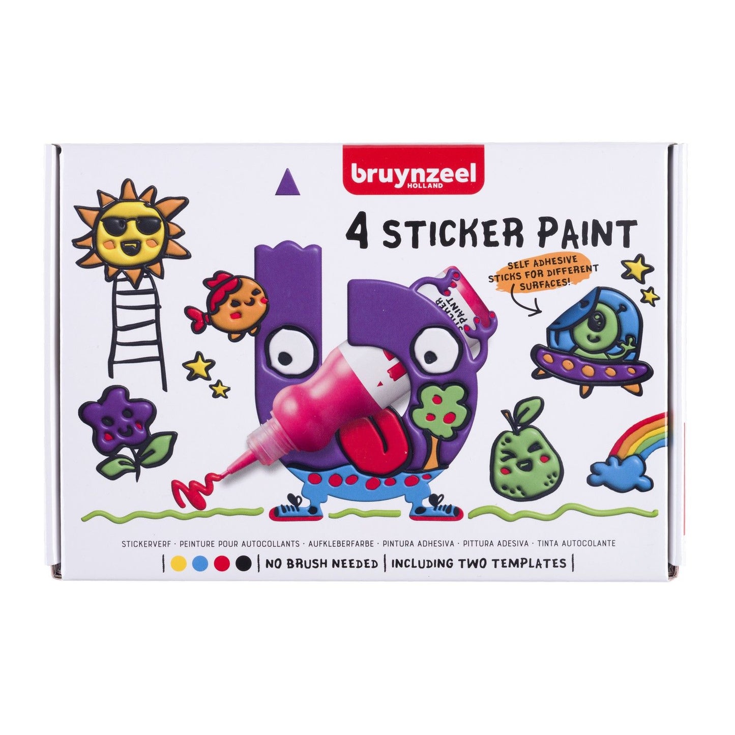 Bruynzeel • stickerverfset 4 kleuren + 2 templates