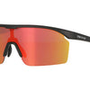 Trivio - occhiali da ciclismo noa nero revo rosso con lente extra trasparente