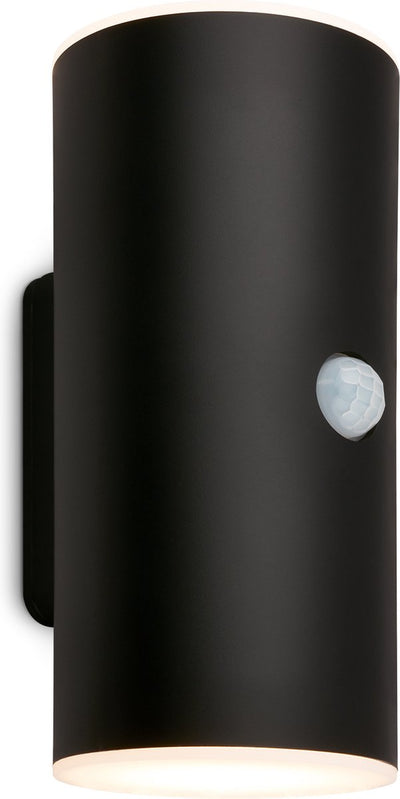Briloner - lampada da esterno - lima - rilevatore di movimento - sensore crepuscolare - batteria ricaricabile - ricarica tramite USB - protezione dagli spruzzi d'acqua - 15,5 x 7 x 8,5 cm - nero