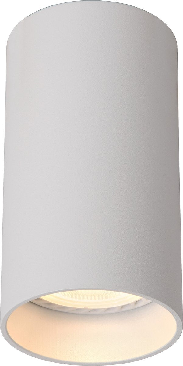 Lucide delto - plafondspot (plafondlamp) - ø 5,5 cm - led dim to warm - gu10 - 1x5w 2200k 3000k - wit