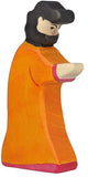Holztiger kerstmis - jozef oranje - 11x3x18cm - houten figuur - handgemaakt