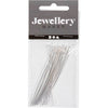 Spilla per testa Creativ Company, l: 60 mm, placcata in argento, 20 pezzi 1 scatola
