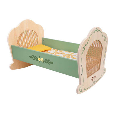 Culla per bambole in legno vintage del mondo classico