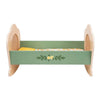 Culla per bambole in legno vintage del mondo classico