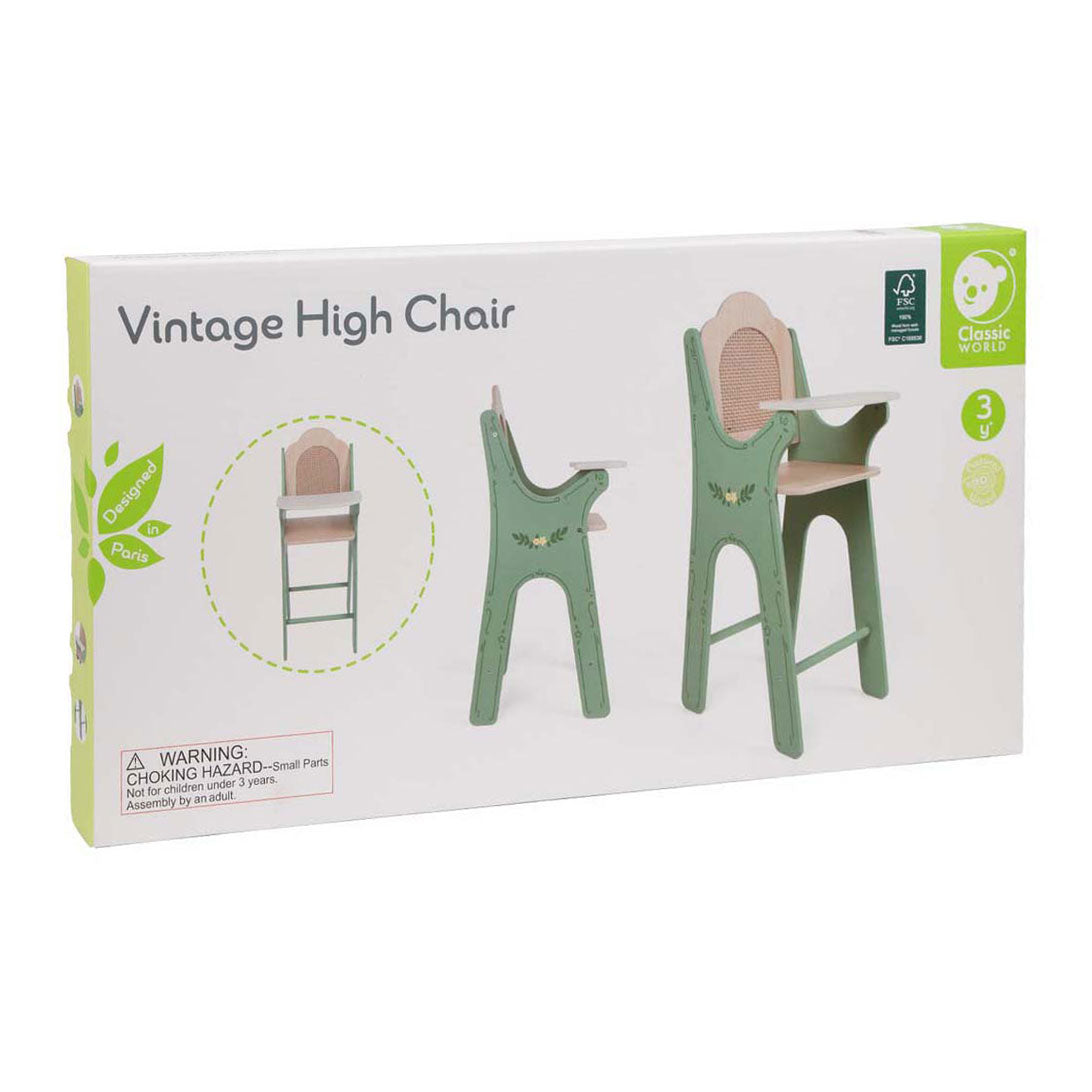 Silla de bebé de madera vintage Classic World