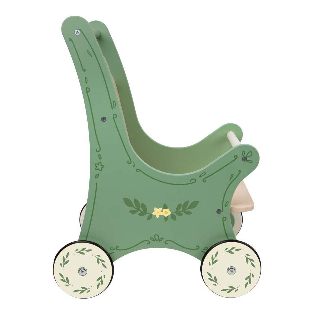 Carrozzina per bambole in legno vintage del mondo classico