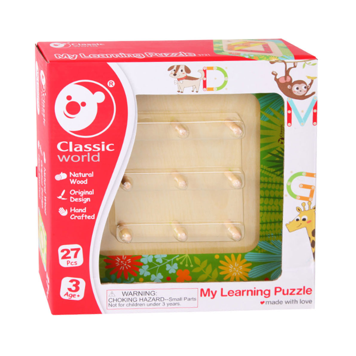 World Classic World My Wooden Learning Puzzle, 29DLG.