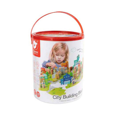 Classic World Wooden Blocks City, 120dlg.