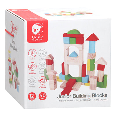 Blocchi di legno classici Junior, 50dlg.