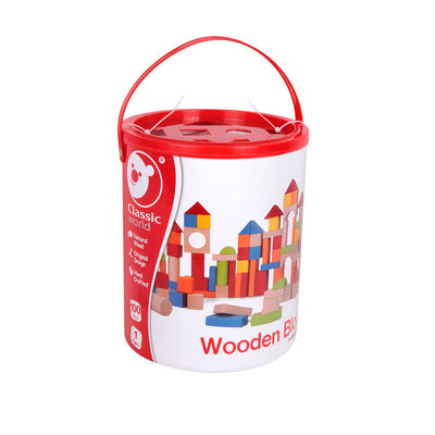 Classic World World Wooden Blocks, 100dlg.