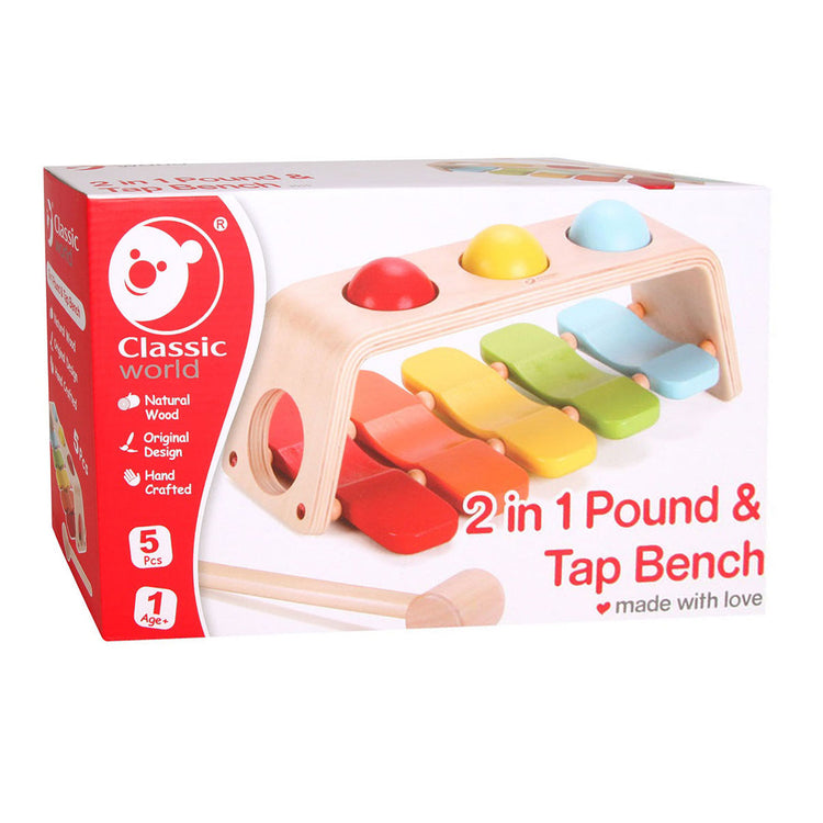 Classic World World 2In1 Hamperbank con xlophone, 5dlg.