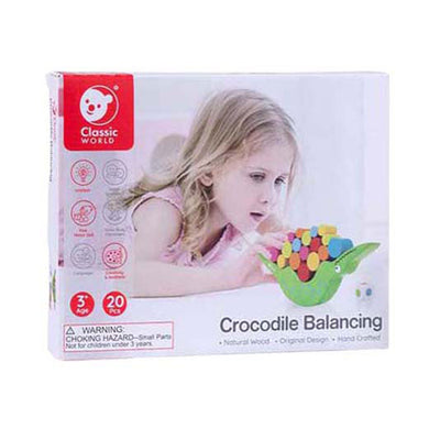 Classal World World Wooden Balance Game Crocodile, 20dlg.