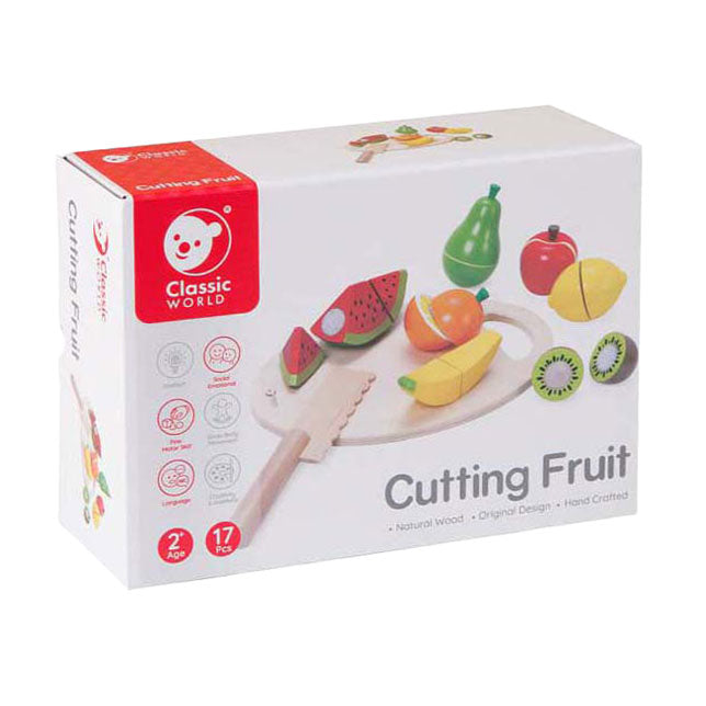 Classic World World Wooden Cutting Window con tabla de corte, 17dlg.