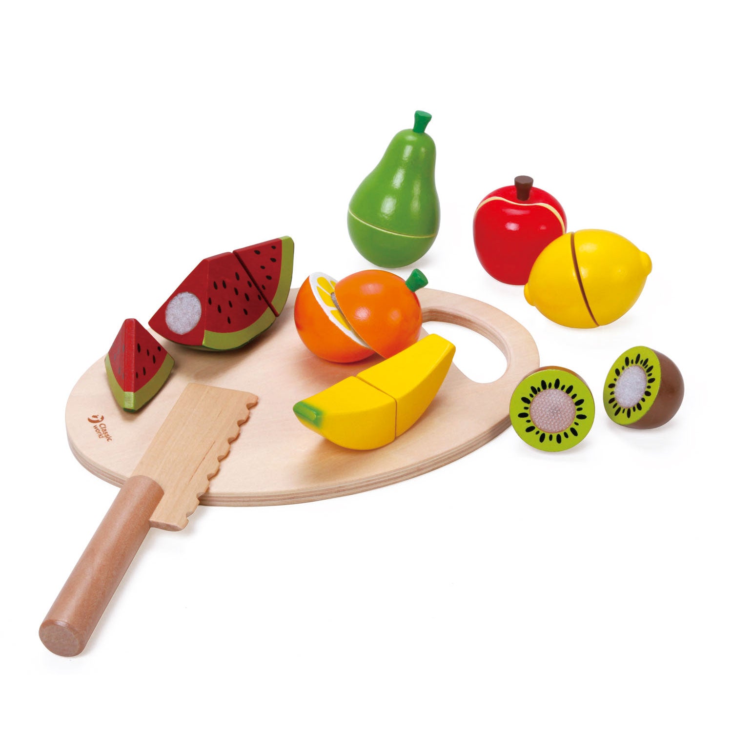 Classic World World Wooden Cutting Window con tabla de corte, 17dlg.