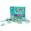 Mappa del mondo puzzle in legno Classic World, 48 pezzi.