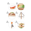 Classic world houten muziektafel