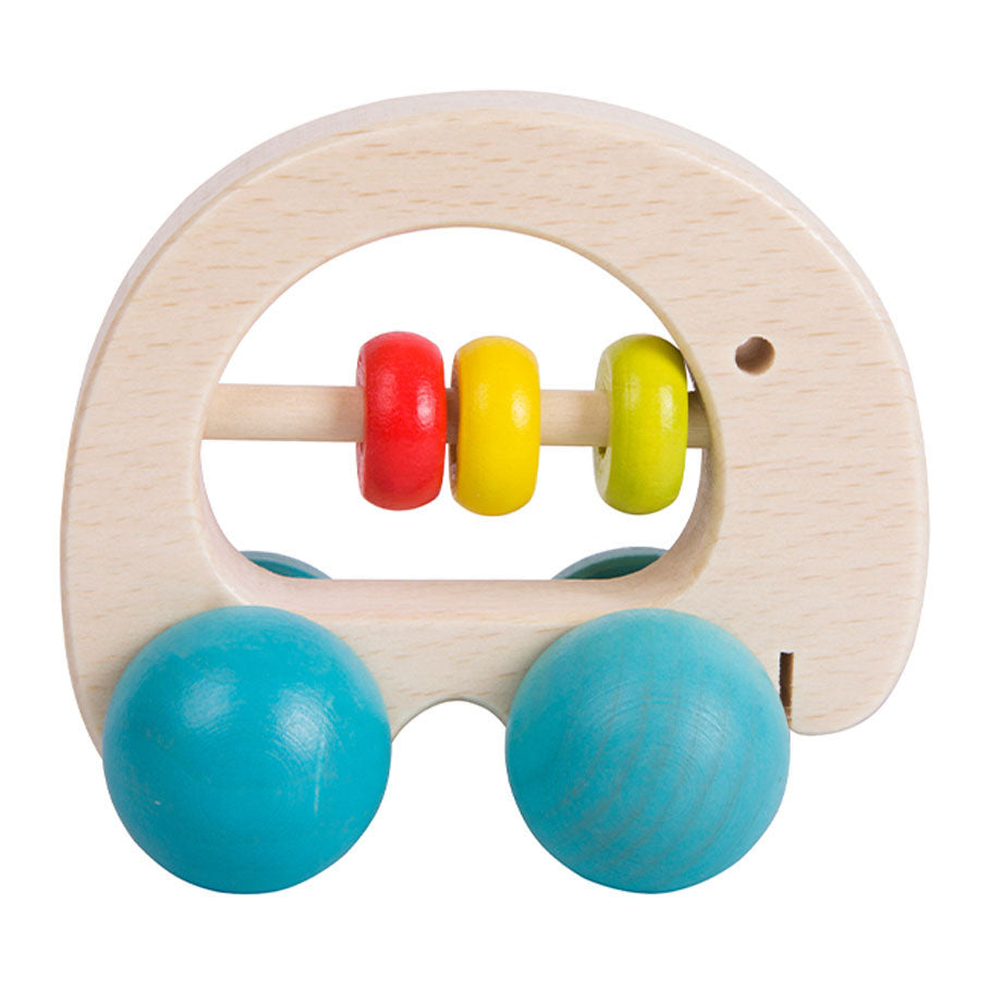 Classic World World Wooden Ratel Elephant con ruote