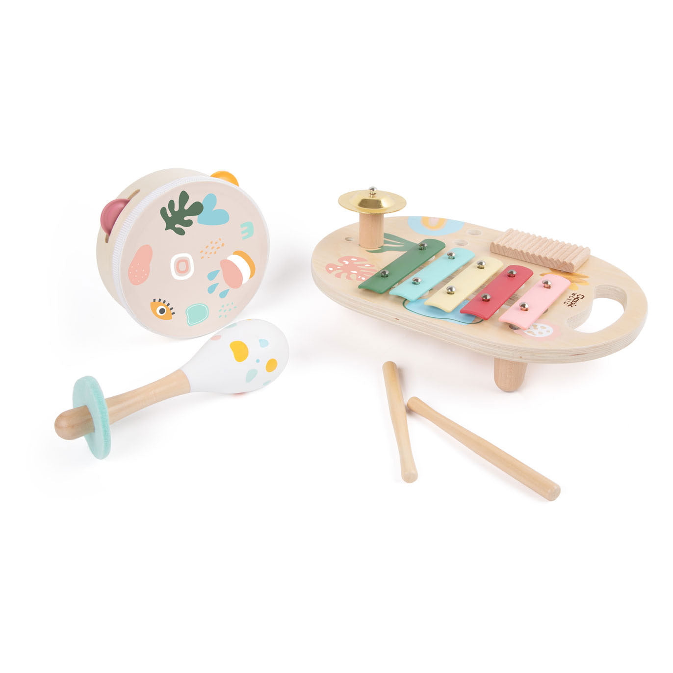 Classic World World Wooden Musical Instruments Set Iris