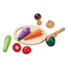 Classic World World Wooden Cutting Vegetable con cuchillo y tabla de cortar