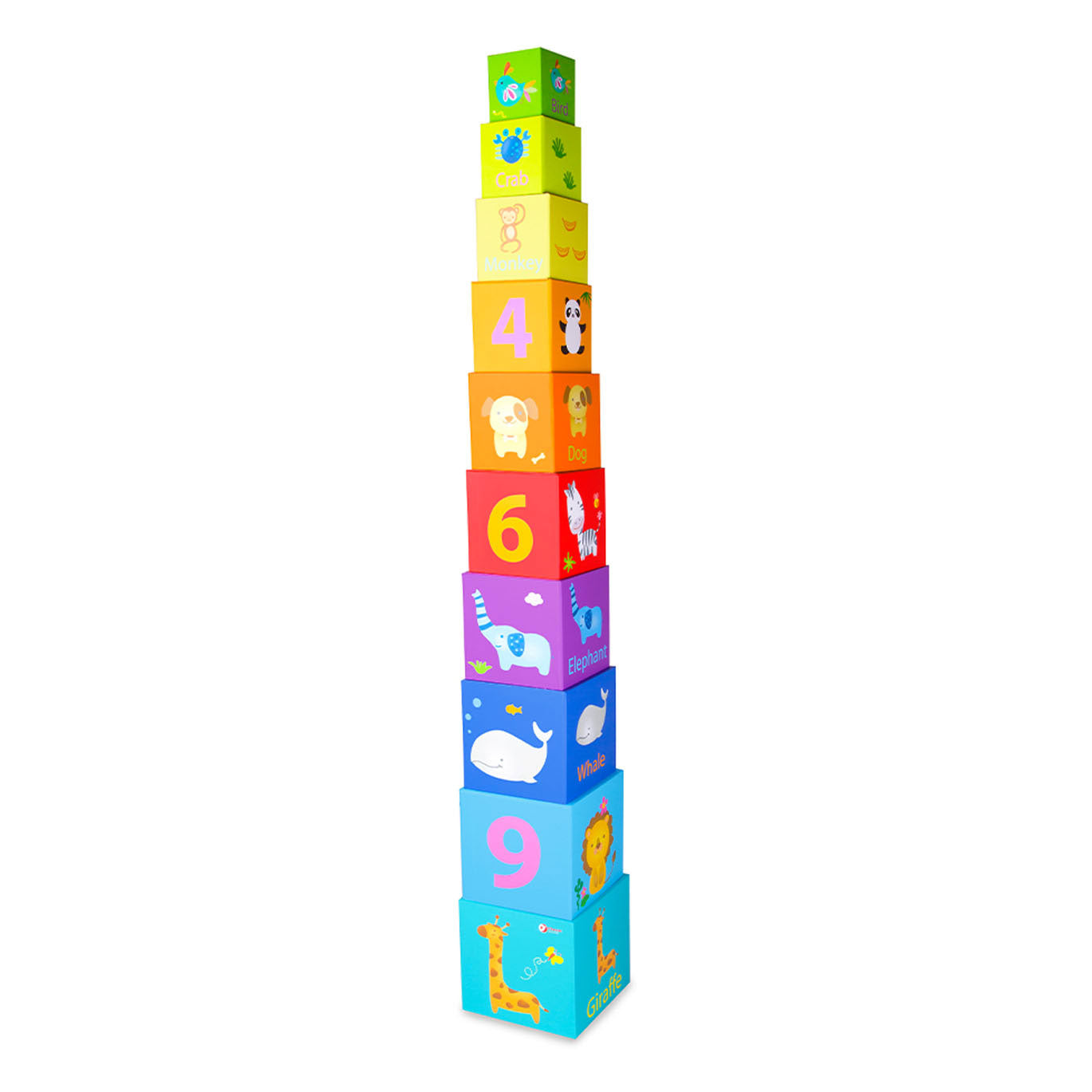 World World World Apiling Blocks figuras y animales, 10dlg.
